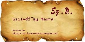Szilvásy Maura névjegykártya